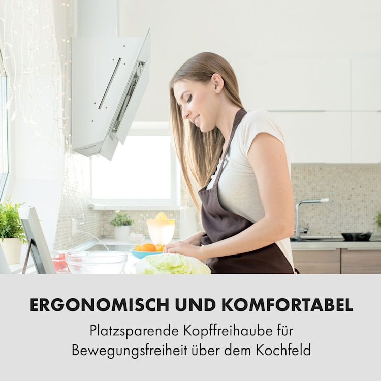 Mirage 60 Dunstabzugshaube 550 m³/h Touch-Panel Ambient EEC A++ weiß 60 cm | Weiß