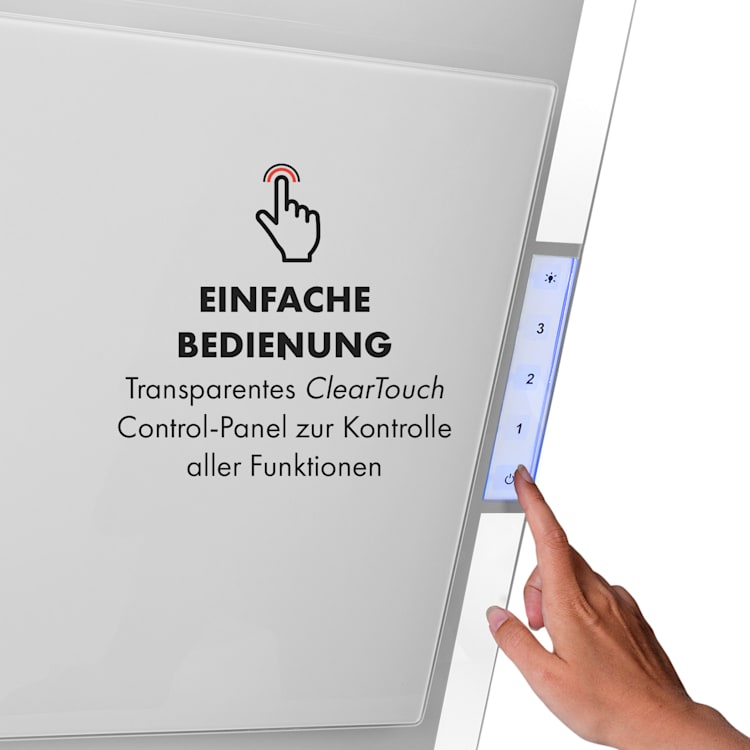 Mirage 60 Dunstabzugshaube 550 m³/h Touch-Panel Ambient EEC A++ weiß 60 cm | Weiß