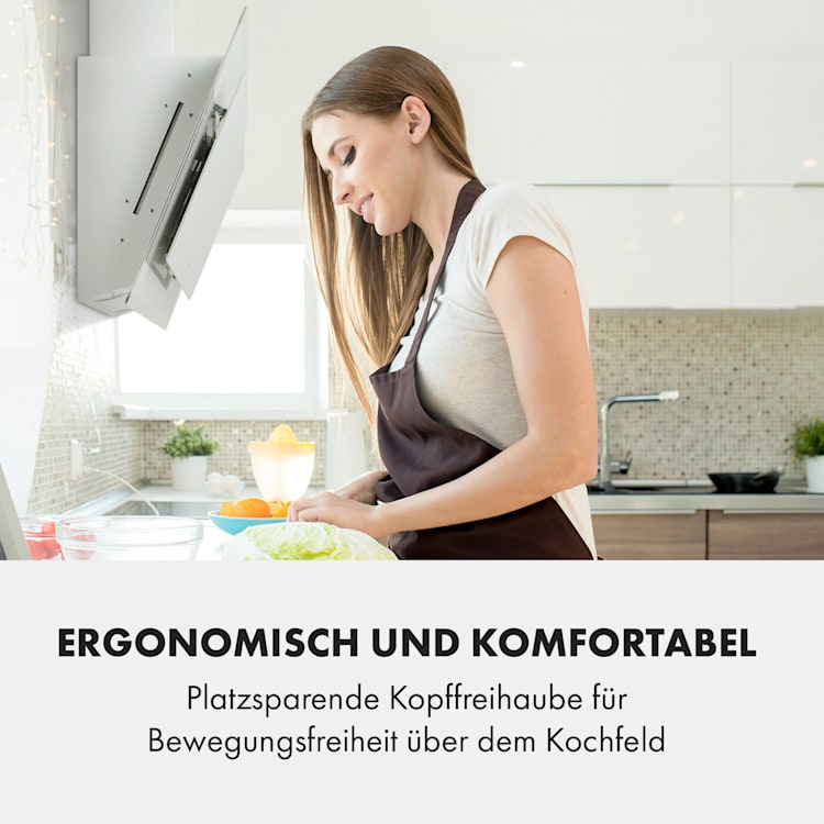 Mirage 90 Dunstabzugshaube 550 m³/h Touch-Panel Ambient EEC A++ weiß 90 cm | Weiß