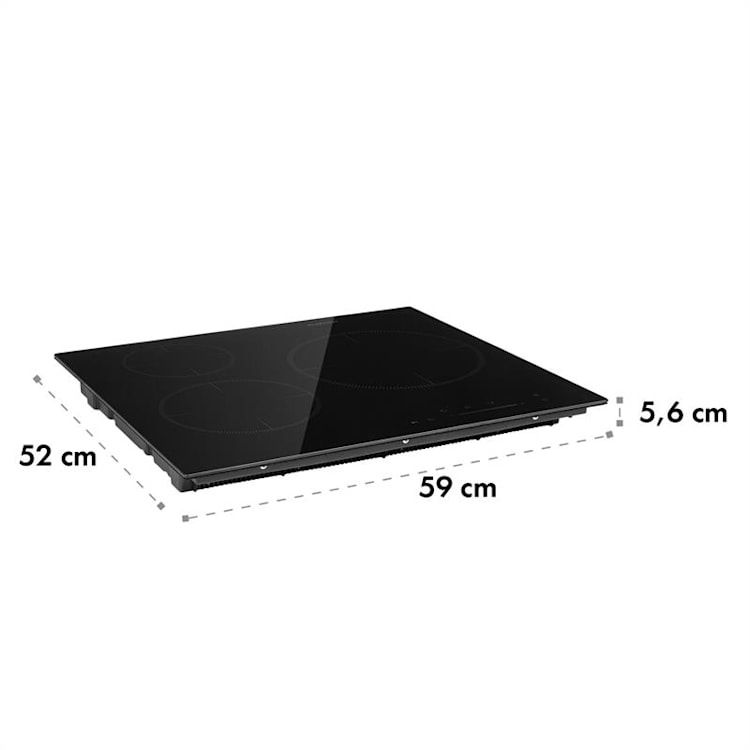 Delicatessa 3 placa de inducción 3 zonas 5800W vidrio cerámico negro 
