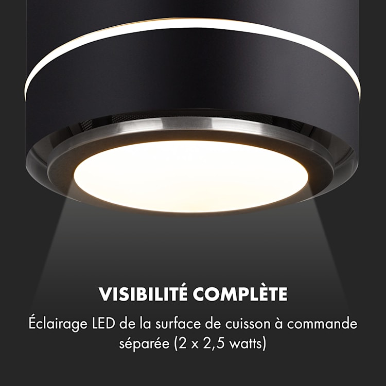 Tron Ambience Hotte îlot aspirante Ø 38 cm 540 m³/h classe A - noire Noir