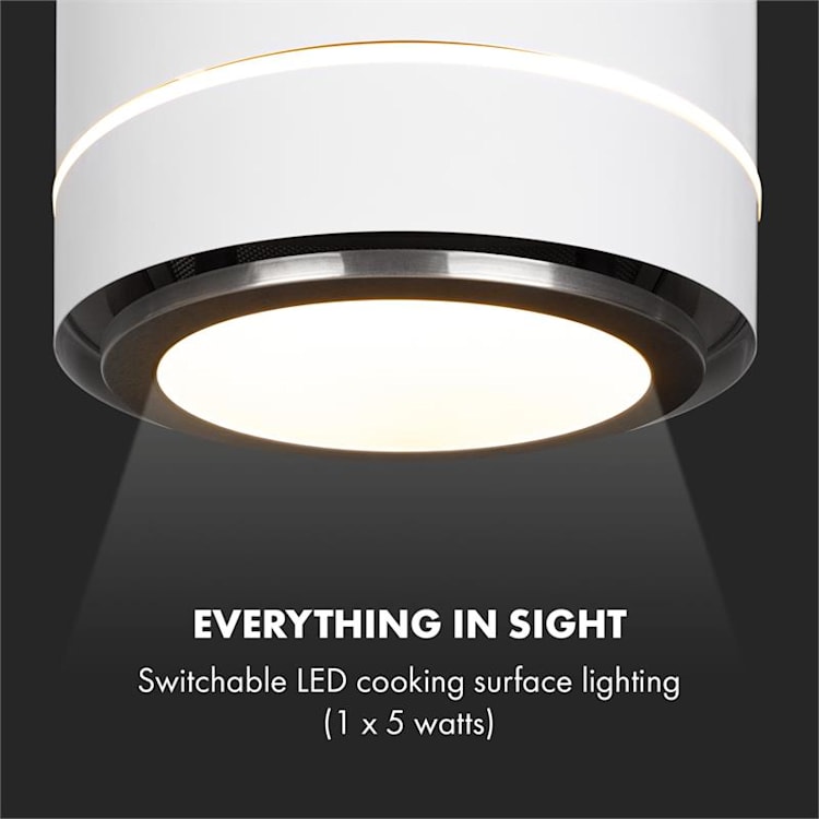 Tron Ambience Hotte îlot aspirante Ø 38 cm 540 m³/h classe A - blanche Blanc