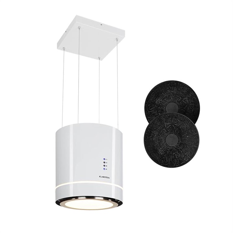 Tron Ambience Inselabzugshaube Ø38cm Umluft 540m³/h LED weiß Weiß