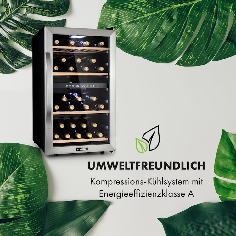 Vinamour 45D Weinkühlschrank 2 Zonen 118 Ltr / 45 Fl 5-18 °C Edelstahl 45 Flaschen | 2 Kühlzonen