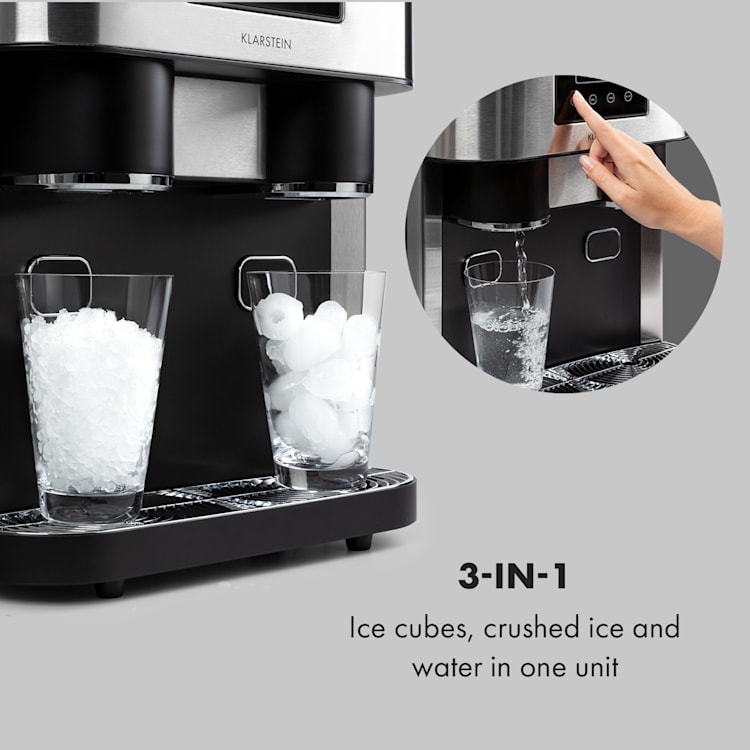Ice Age Crush Ice Cube Machine 2 Sizes Crushed Ice Silver Silver