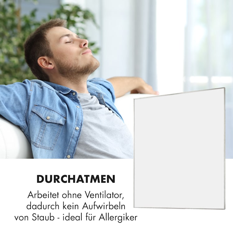 Wonderwall Air 120 Infrarotheizung 120x100cm 1200W Wandinstallation Fernbedienung 120 x 100 cm