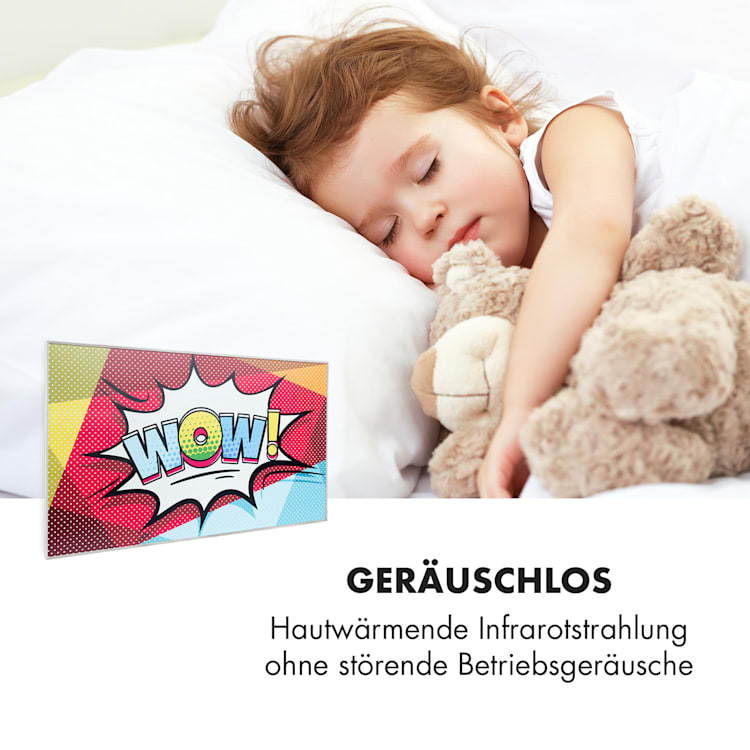 Wonderwall Air Art 60 Infrarotheizung 101x60cm 600W Wandinstallation Fernbedienung Design-Oberfläche: Pop Art