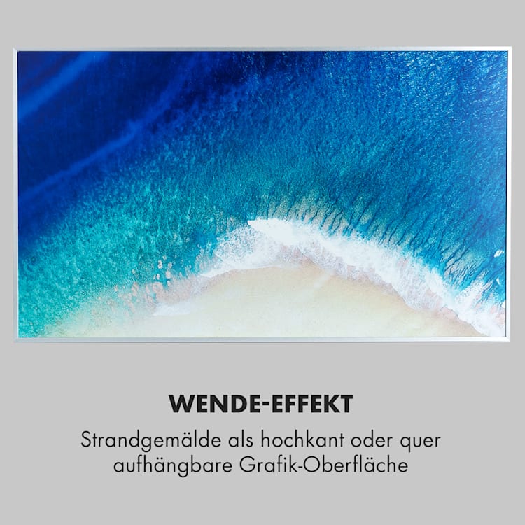 Wonderwall Air Art Strand Infrarotheizung 101x60cm 600W Wandinstallation Fernbedienung Design-Oberfläche: Strand