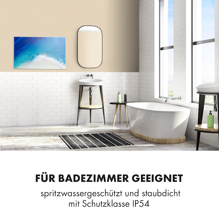 Wonderwall Air Art Strand Infrarotheizung 101x60cm 600W Wandinstallation Fernbedienung Design-Oberfläche: Strand