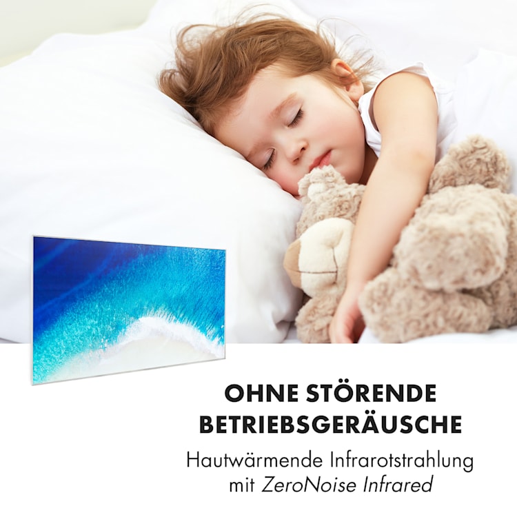 Wonderwall Air Art Strand Infrarotheizung 101x60cm 600W Wandinstallation Fernbedienung Design-Oberfläche: Strand