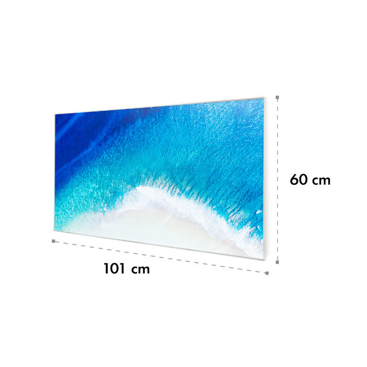 Wonderwall Air Art Strand Infrarotheizung 60x101cm 600W Wandinstallation Fernbedienung weiß Design-Oberfläche: Strand