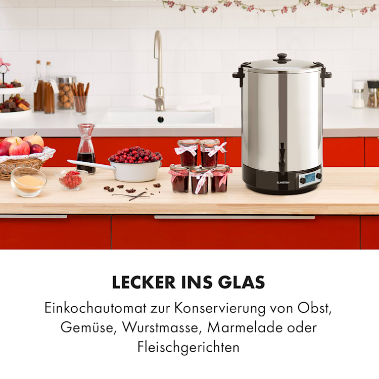 KonfiStar 50 Digital Einkochautomat Getränkespender 2500W 50L 100°C 180min Edelstahl 50 Ltr