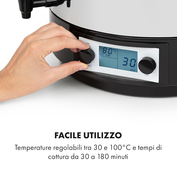 KonfiStar 50 Digital Pastorizzatore e Dispenser 50L 100°C 180min 50 Ltr