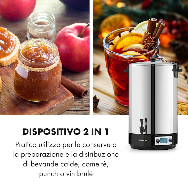 KonfiStar 50 Digital Pastorizzatore e Dispenser 50L 100°C 180min 50 Ltr