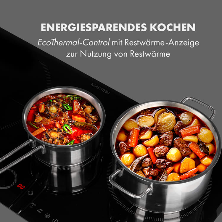 Delicatessa 80 Einbaukochfeld Induktion 3 Zonen 7400W Paella-Zone Glaskeramik schwarz