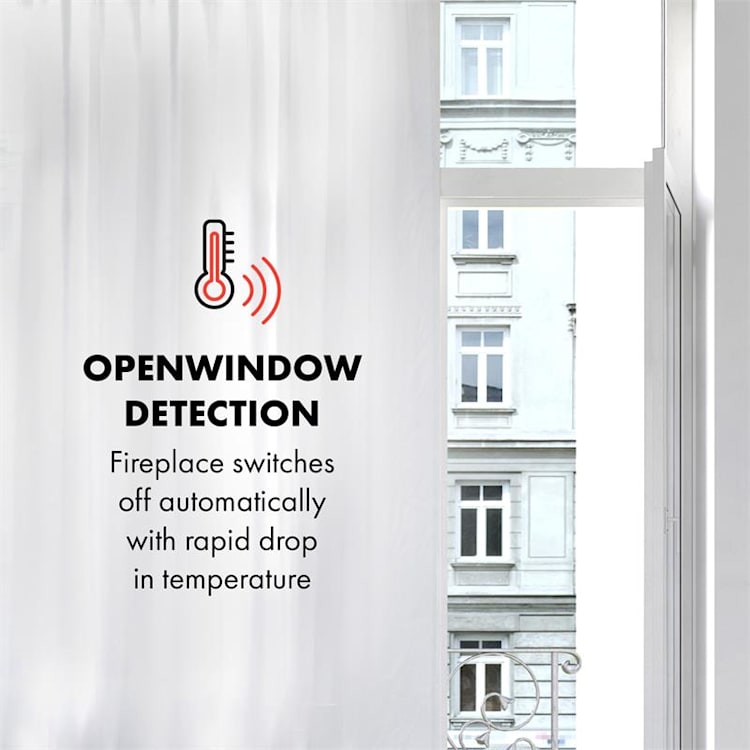 Bormio S, elektromos kandalló, 950/1900 W, termosztát, heti időzítő, fekete Fekete