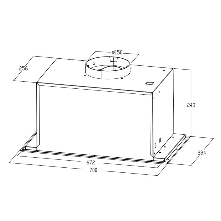Simplica Dunstabzugshaube Einbau 70cm Abluft: 400 m³/h LED Edelstahl 70 cm