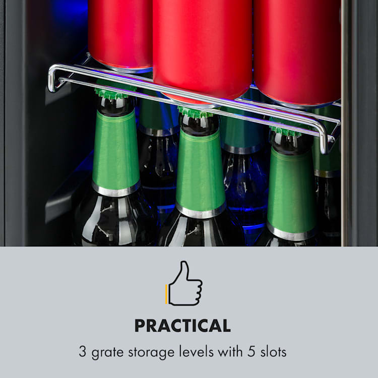 Beerlager 56 Beverage Refrigerator 56 litres 20 bottles Glass door Touch control panel Stainless steel 56 Ltr