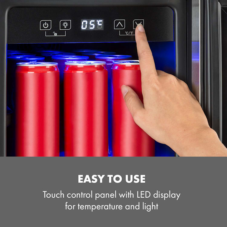 Beerlager 56 Beverage Refrigerator 56 litres 20 bottles Glass door Touch control panel Stainless steel 56 Ltr