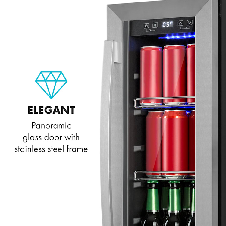 Beerlager 56 Beverage Refrigerator 56 litres 20 bottles Glass door Touch control panel Stainless steel 56 Ltr