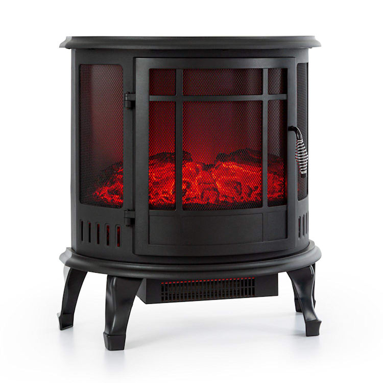 Megève Cheminée électrique 1850W thermostat effet de flammes LED - noi