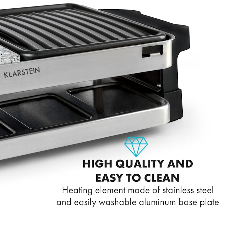 Sirloin Raclette 1500W Aluminum / Stone 8 People LED