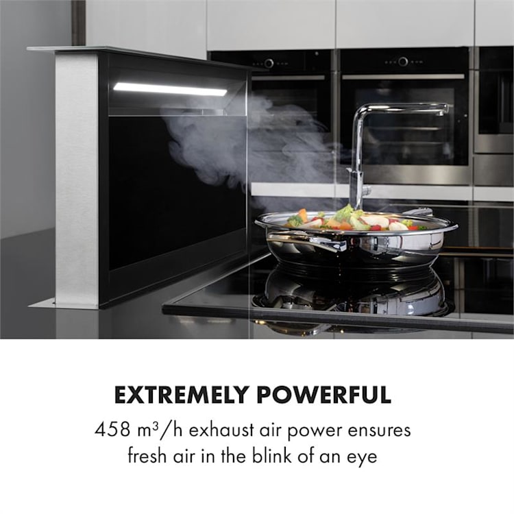 Royal Flush Eco 90 Dunstabzugshaube 90 cm 576 m³/h A+ schwarz Schwarz | 90 cm
