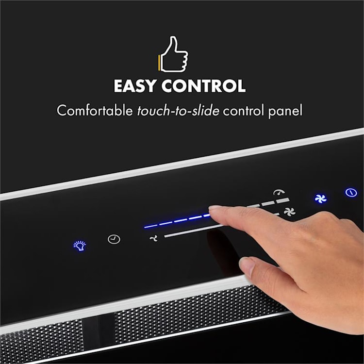 Royal Flush Eco 90 Dunstabzugshaube 90 cm 576 m³/h A+ schwarz Schwarz | 90 cm