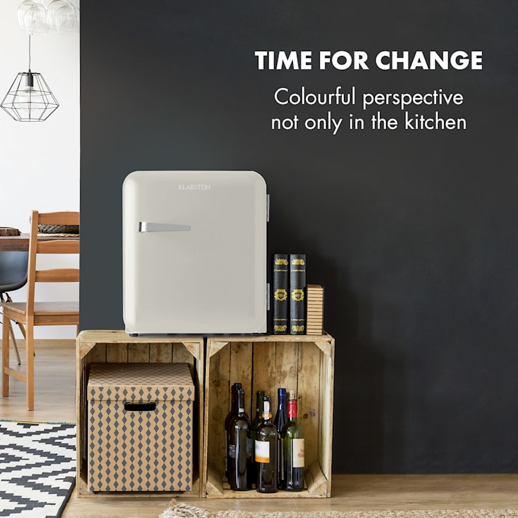 Audrey Mini Retro Fridge 48l 2 Levels Creme