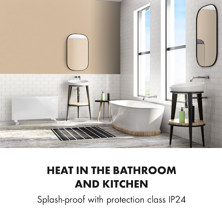 Bornholm Smart Convection Heater 2000W WiFi LED Display Timer White White