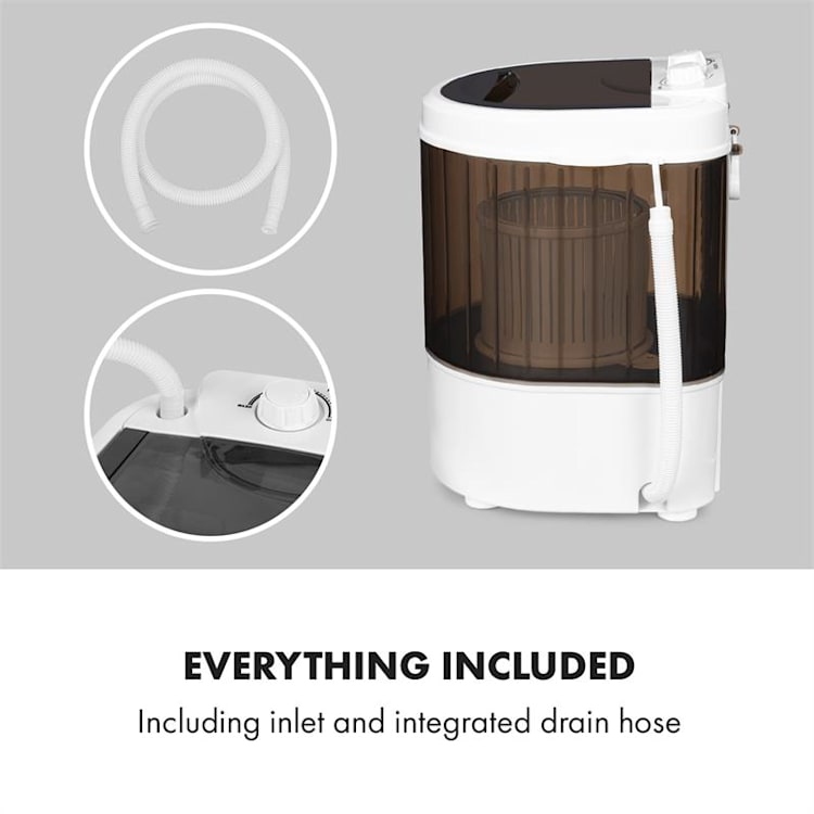 Dash Duo Lavadora de 180W 2,5kg Temporizador de 0-15 min. Limpiador de zapatos Negra