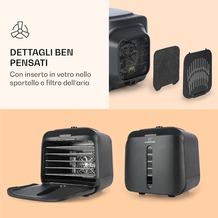 Florida Jerky Disidratatore a Infrarossi 500W 4 Programmi nero