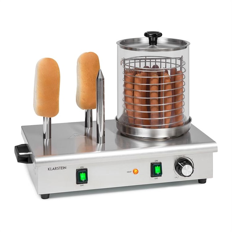 Wurstfabrik 600 Hot Dog Maker 600W 3 Heizspieße 5L 30-100°C Glas Edelstahl 600 W