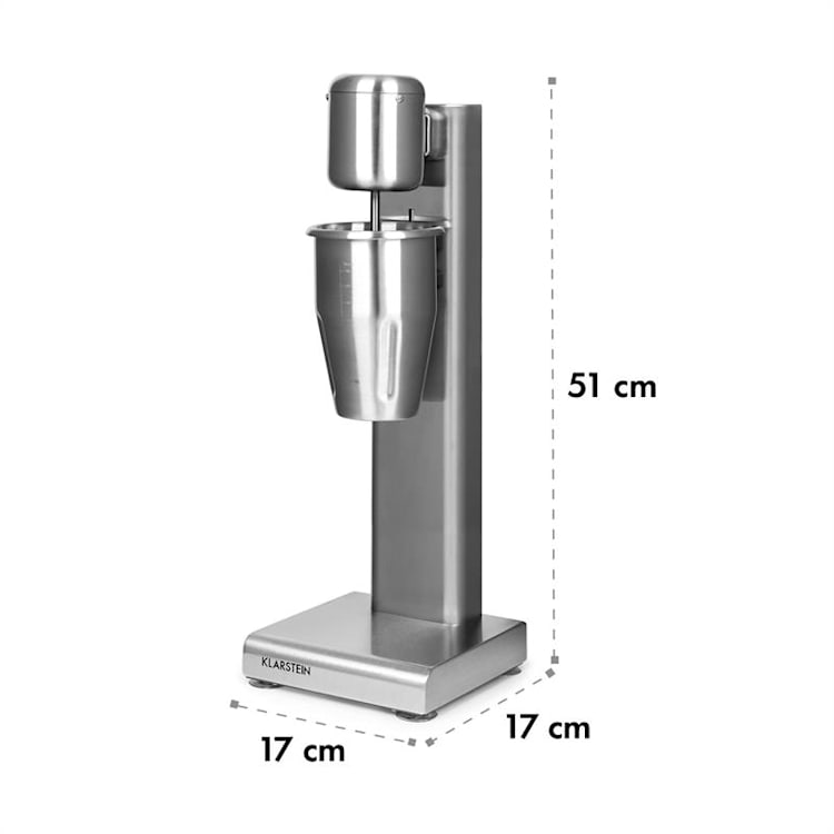 Kraftpaket Milchshake-Mixer Proteinshake 80W Edelstahl silber 80 W