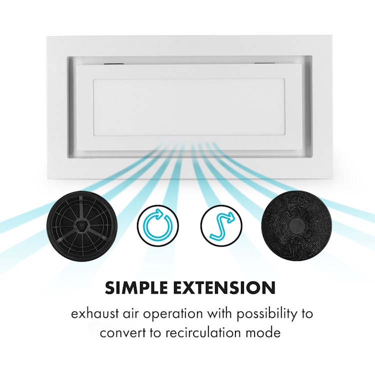 Lumiera Cooker Extractor Hood LED 70 cm EEK A 750 m3 / h 3 Steps White