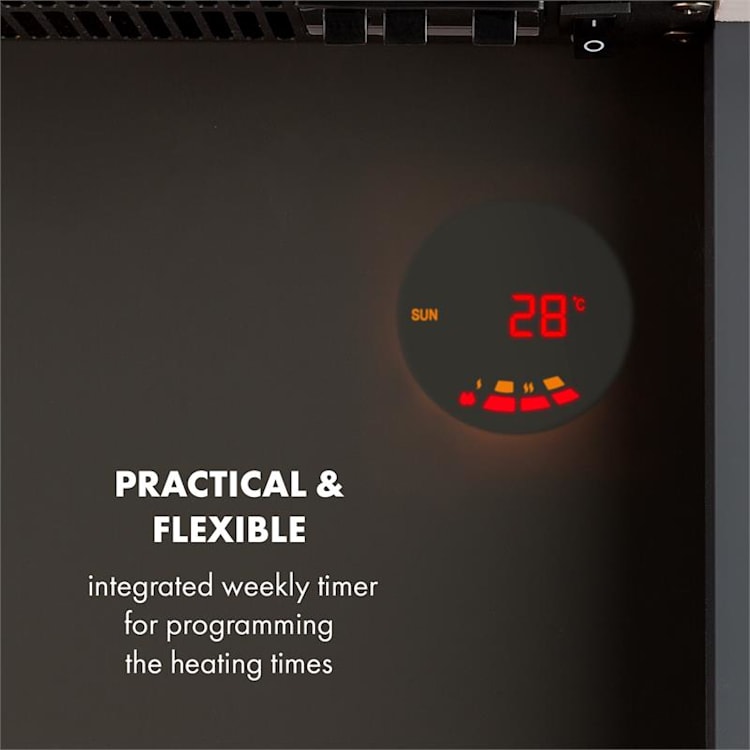 Studio 1 Elektrický krb 1000/2000W LED 10-30 °C Týdenní časovač