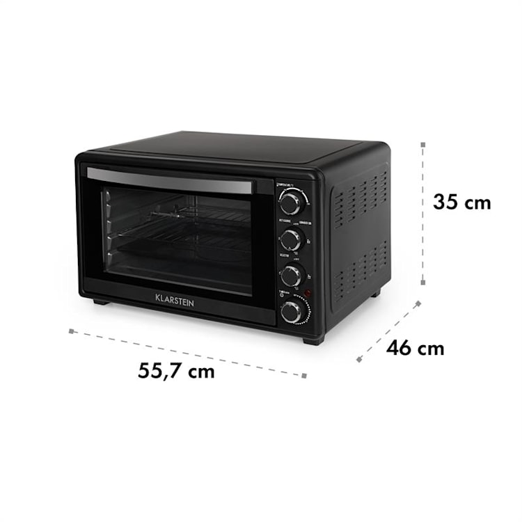 Masterchef 45, mini cuptor, 45 l, 2000W, 100 – 230 °C, cronometru, negru 45 Ltr | Negru