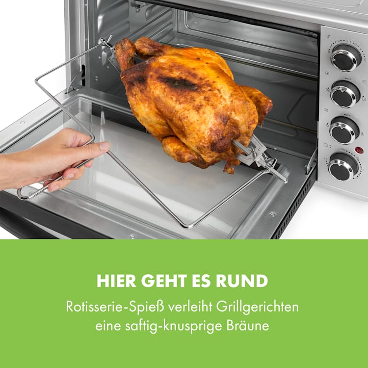 Masterchef 45 Mini-Backofen 45l 2000W 100-230 °C Timer silber 45 Ltr | Silber