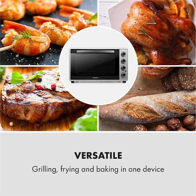 Masterchef 45 minihorno 45 l 2.000 W 100-230 °C temporizador plateado Plata | 45 L