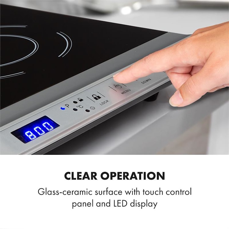 Cucinata Induction Hob 3100W 10 Power Levels 200-1300W
