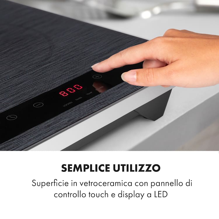 Varicook Steel piano cottura a induzione 3100W 10 livelli sensore pentola