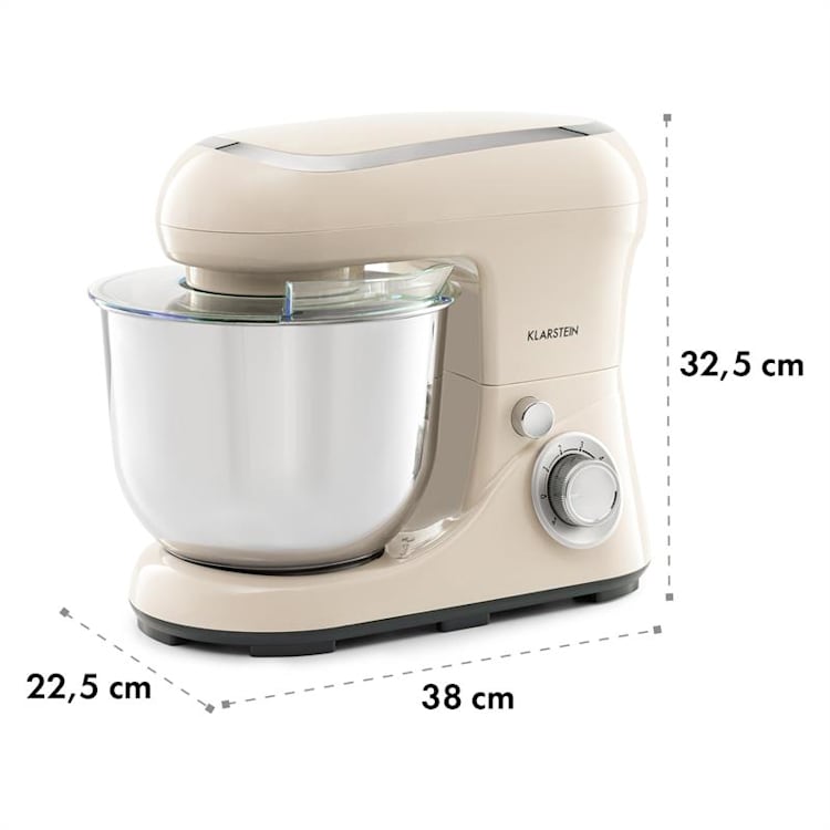 Bella Pico 2G Küchenmaschine 1200W 1,6PS 6 Stufen 5 Liter Creme