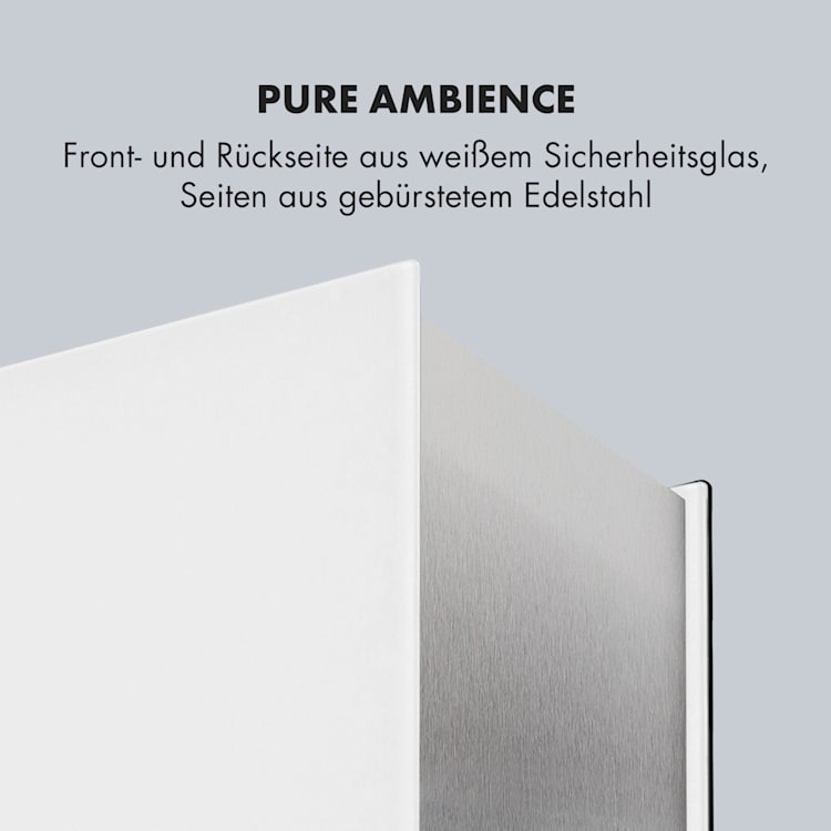 Kronleuchter XL Inselabzugshaube 90cm Umluft 590m³/h LED Touch weiß Weiß