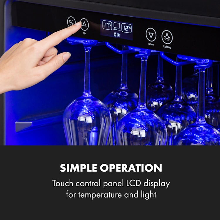 Vinovilla 127 Großraum-Weinkühlschrank 331L 127 Fl. LED Glastür Edelstahl 331 Liter | 1 Kühlzone