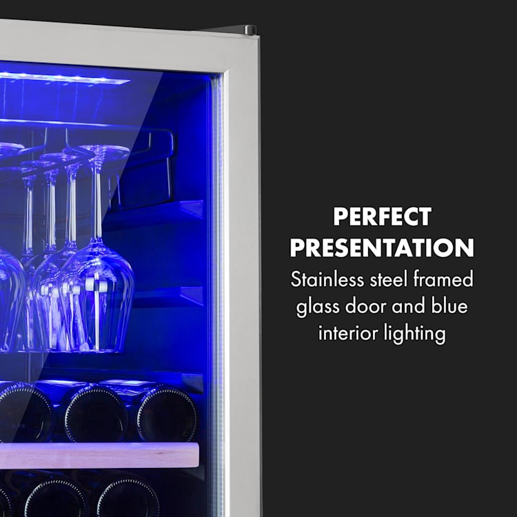 Vinovilla 116D Frigo per Vini 313L 116 Bottiglie Acciaio Inox 313 litri | 2 zone di raffreddamento