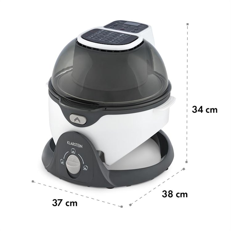 VitAir Pommesmaster Heißluftfritteuse 360° 1400W 50-240°C Timer Weiß