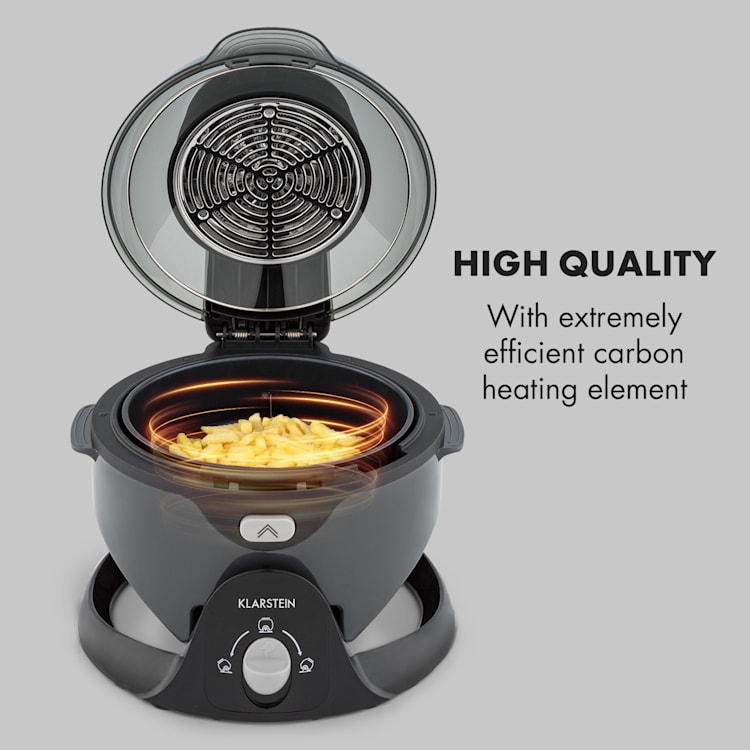 VitAir Swing, friteuză cu aer cald, 1400 W, 50 - 240 ° C, cronometru, neagră Negru
