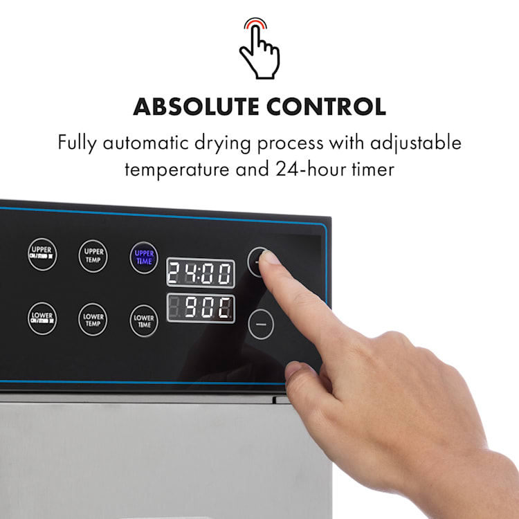 Master Jerky 300 Automatic Dehydrator 2000W 40-90 ° C 24h Timer Stainless Steel Silver 20 stages