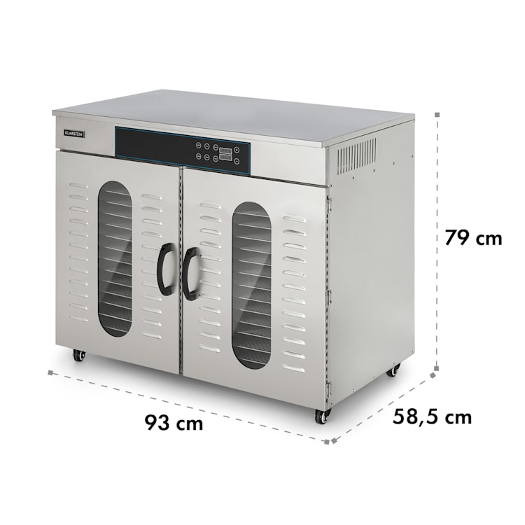 Master Jerky 500 Dörrautomat 3000W 40-90 °C 24h-Timer Edelstahl silber 32 Etagen