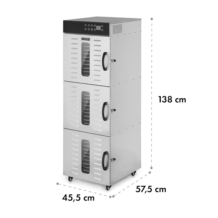 Master Jerky 550 Dörrautomat 2400W 40-90 °C 24h-Timer Edelstahl silber 36 Etagen